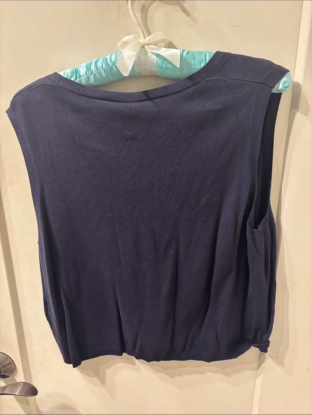 H&M Navy Button-Front Fine Knit Vest - BNWT - Picture 4 of 4